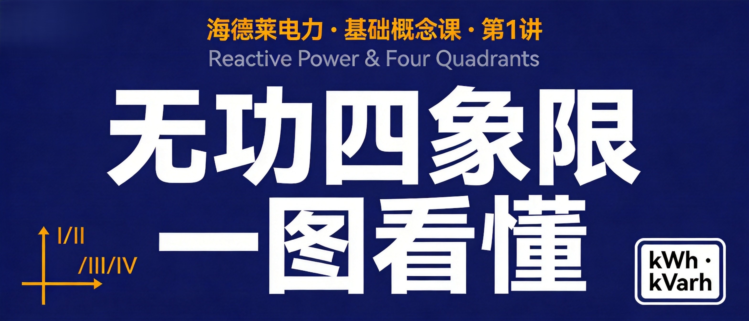 电表上 I / II / III / IV 象限？无功四象限一图看懂。