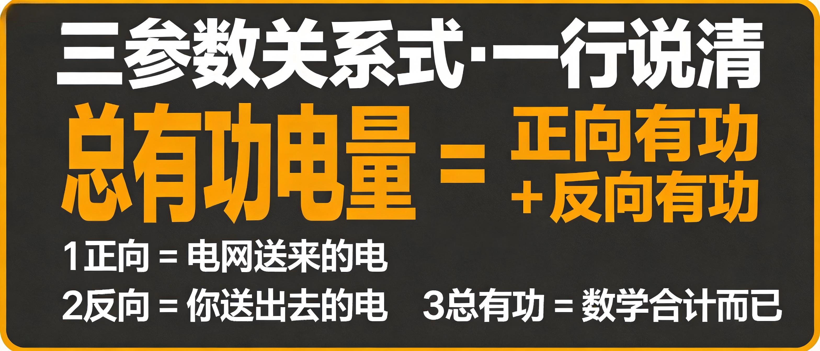 电表上"总有功"根本不是电费！正向/反向/总有功一次分清